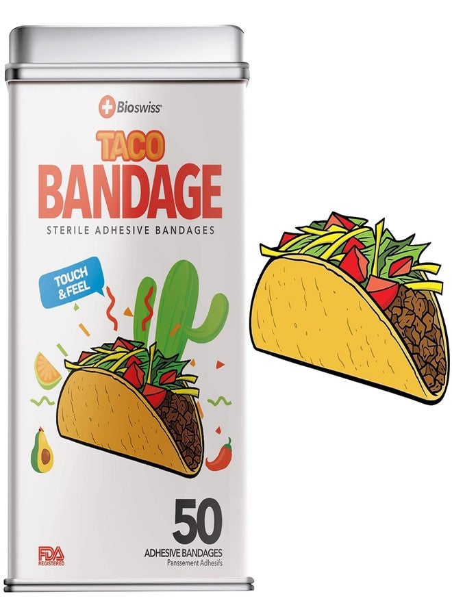 BioSwiss Bandages, Taco Shaped Self Adhesive Bandage Set, Latex Free, Sterile Wound Care, 50 Count - Image 1